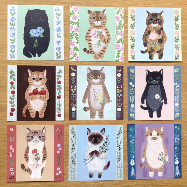 ★枚数はんぶん★ 超デラックス　ねこメモ　（30種類×2枚　60枚入り） - 画像 (6)