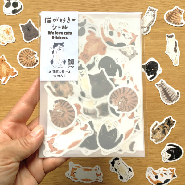 フレークシール　猫が好き