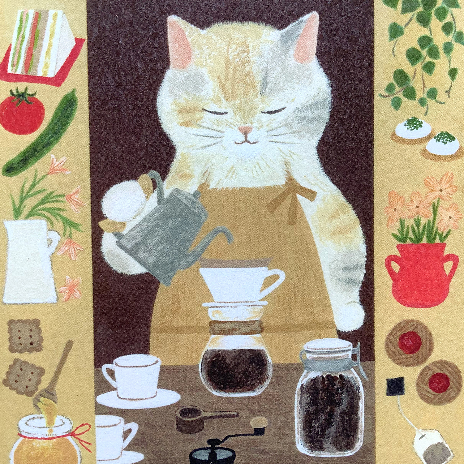 ポストカード 絵本の中のねこ(#new8 カフェ三毛猫) - 画像 (6)