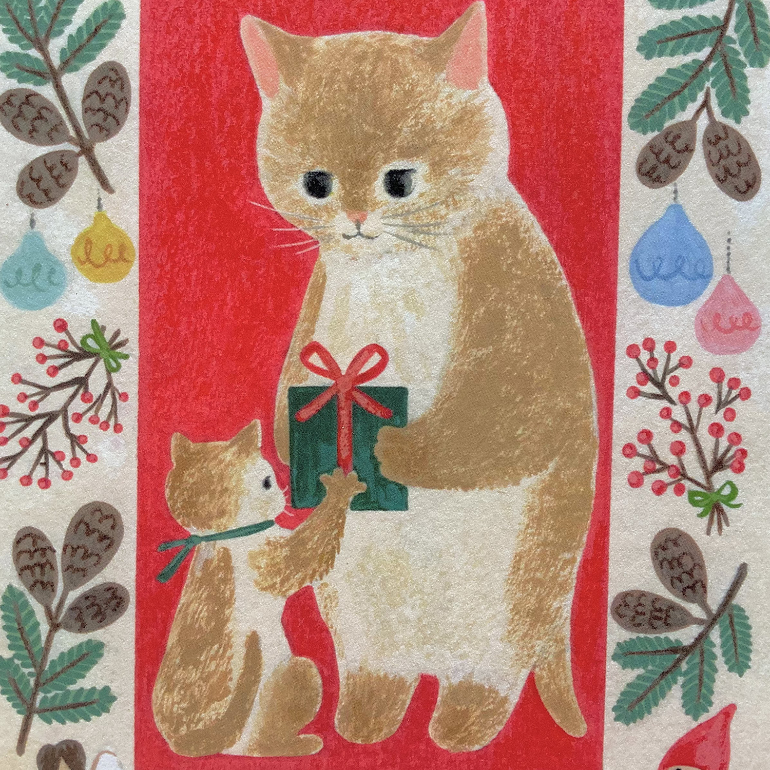 ポストカード 絵本の中のねこ(#new12 親子猫のクリスマス) - 画像 (6)