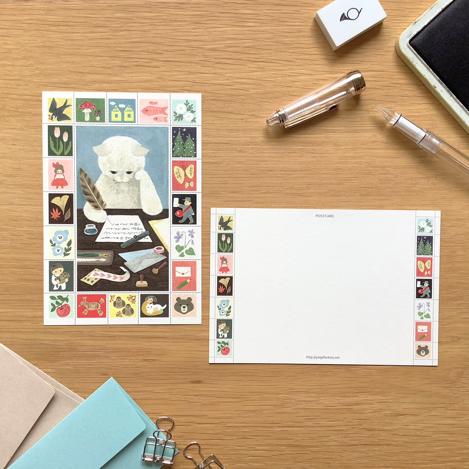 ポストカード 絵本の中のねこ(#new10 手紙猫) - 画像 (2)