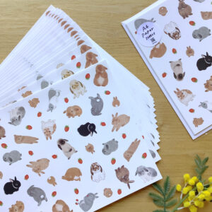 A4ペーパー 『春のうさぎさん』20枚入り