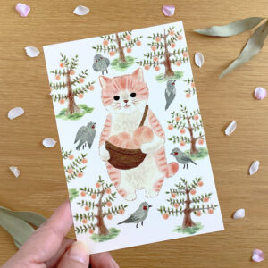 ポストカード　絵本の中のねこ（#new13 モモトラ）