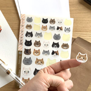 シール〈猫のお顔〉